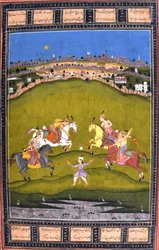 Chand Bibi beim Polospiel